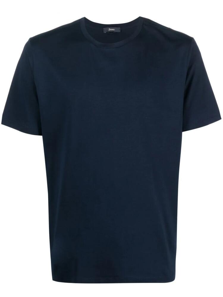 Herno short-sleeve cotton T-shirt - Blue Cover