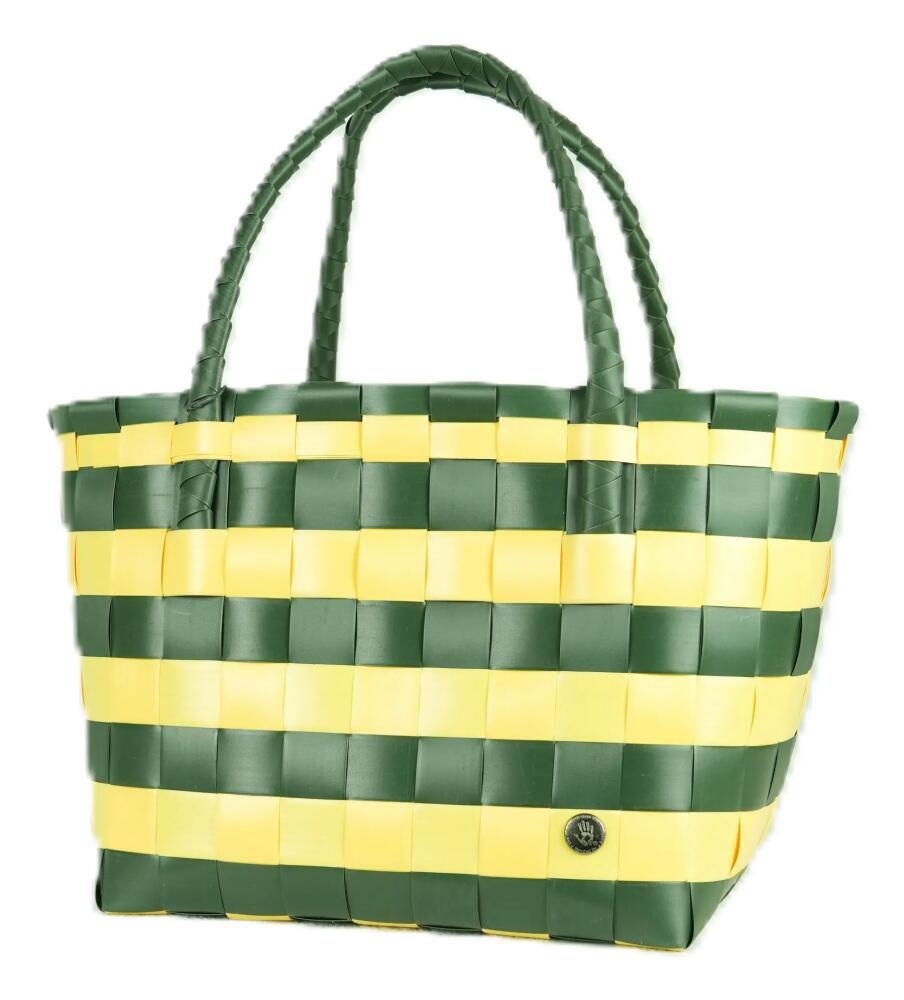 Handed By Paris Spirit Recycled Tote Bags in Forest Green/sunflower Yellow Cover