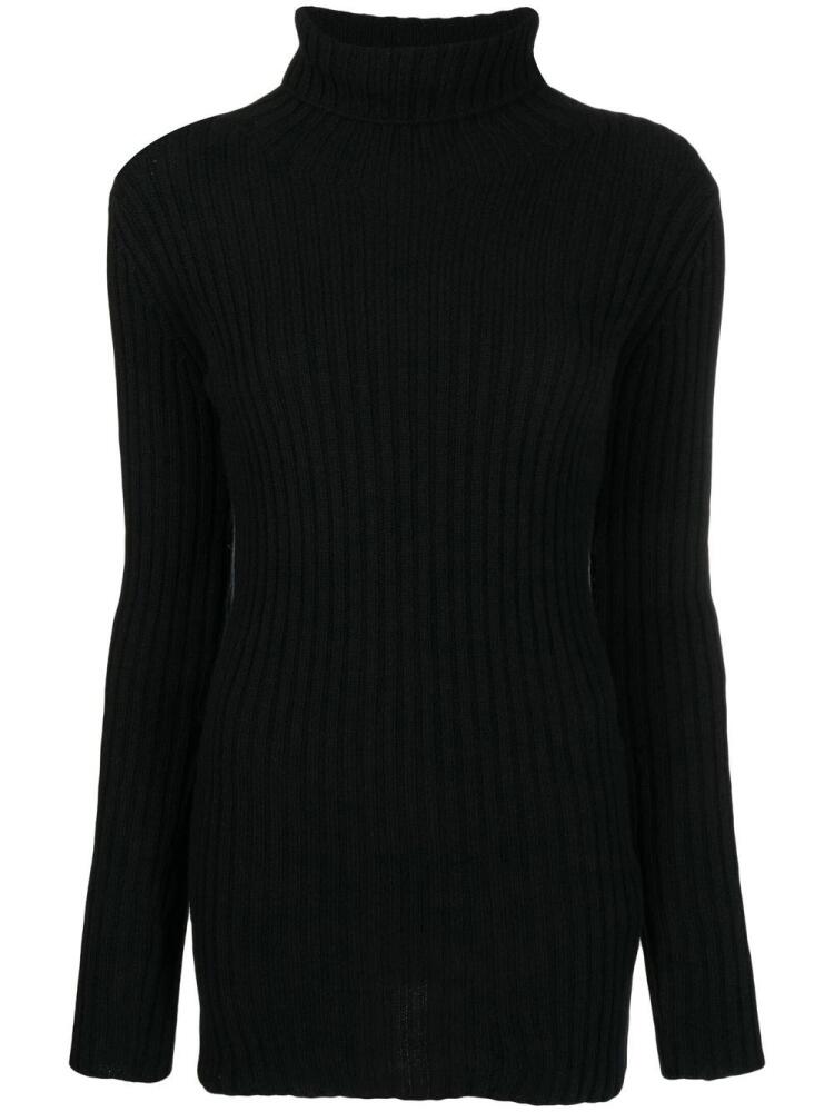 Yohji Yamamoto roll-neck long-sleeve jumper - Black Cover