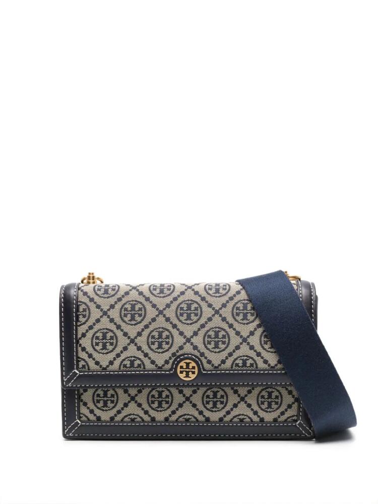 Tory Burch T monogram canvas crossbody bag - Blue Cover