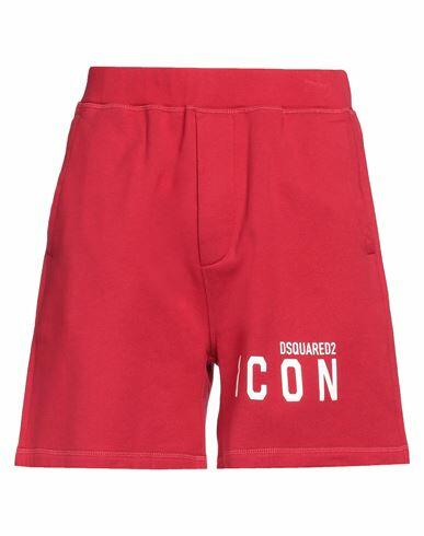 Dsquared2 Man Shorts & Bermuda Shorts Tomato red Cotton Cover