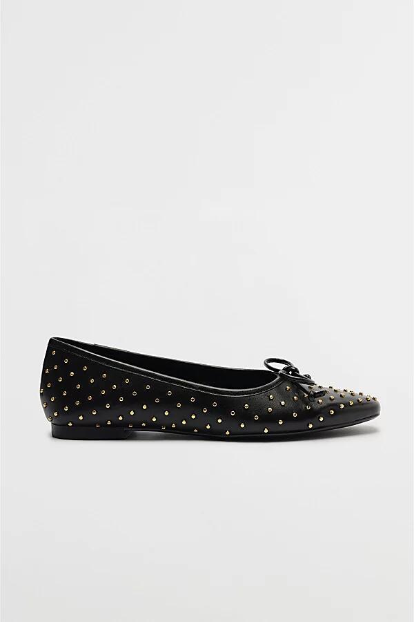 Schutz Arissa Leather Ballet Flat in Studded Black Cover