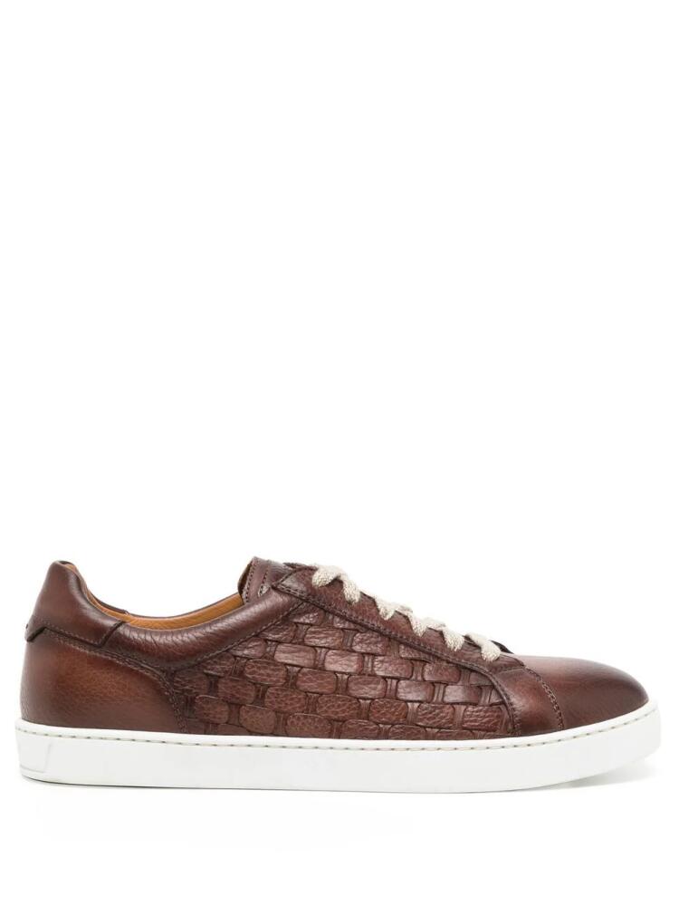 Magnanni interwoven-detail low-top sneakers - Brown Cover