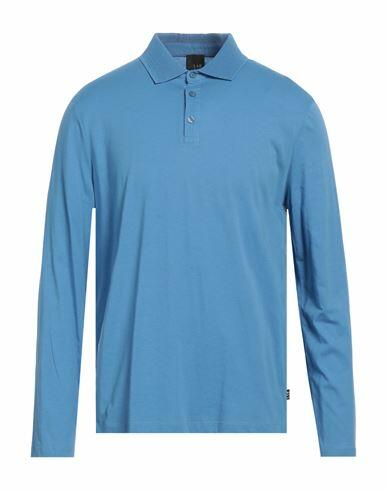 Lab. Pal Zileri Man Polo shirt Light blue Cotton Cover