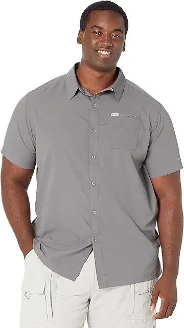 Columbia Big Tall Slack Tide Camp Shirt (City Grey) Men's Short Sleeve Button Up Cover