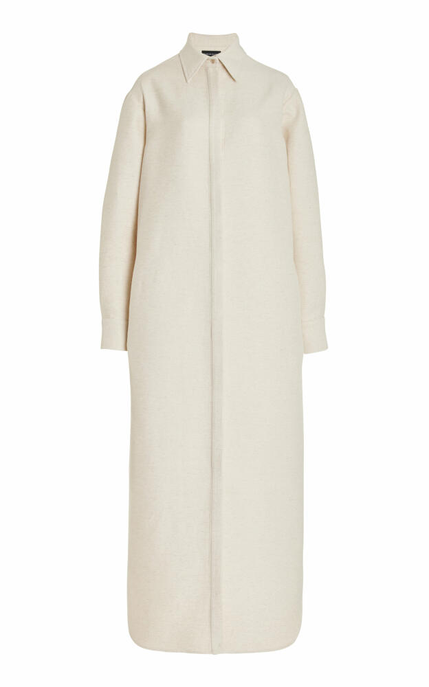 Brandon Maxwell - The Isa Crepe Midi Shirt Dress - Neutral Cover