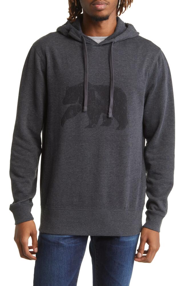 The Normal Brand Mountain Bear Logo Fleece Hoodie in Charcoal Cover