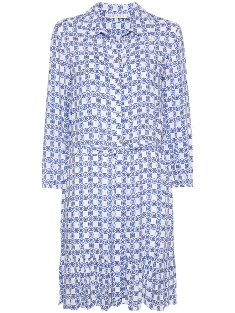 Heidi Klein geometric-print belted shirtdress - White Cover