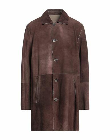 Desa 1972 Man Overcoat & Trench Coat Brown Soft Leather Cover