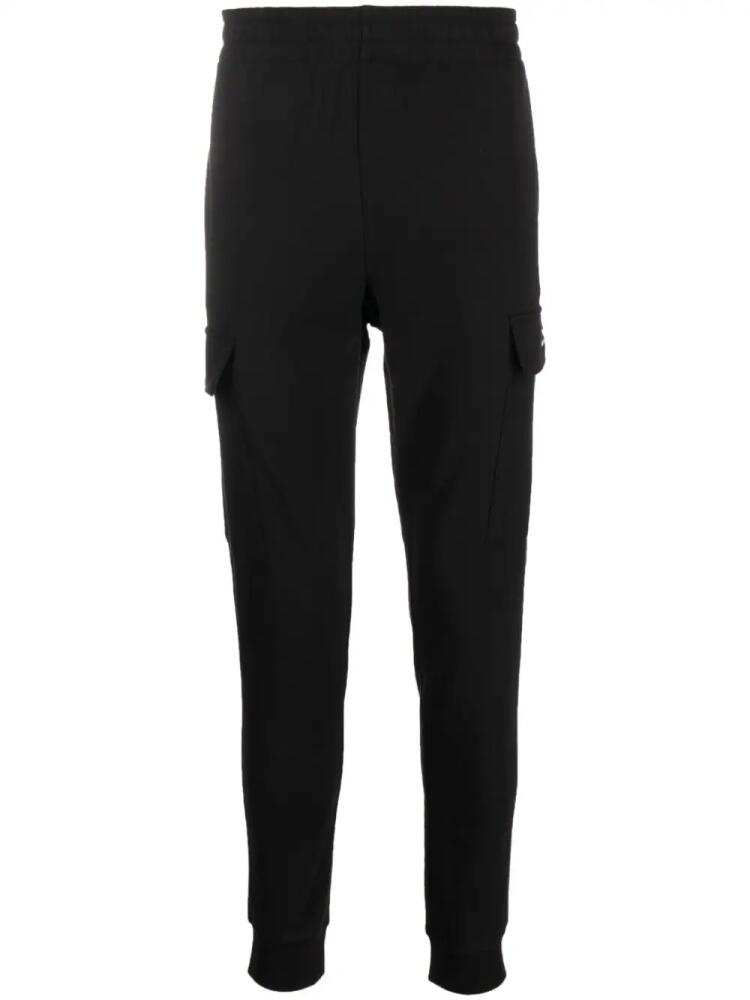 Ea7 Emporio Armani tapered cotton track pants - Black Cover