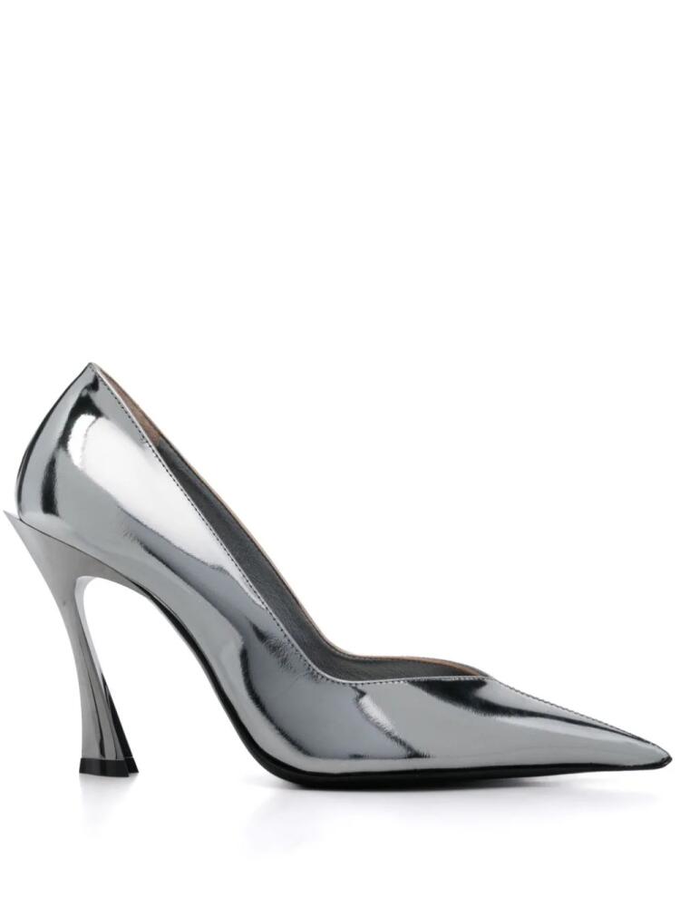 Mugler 95mm Classic Fang pumps - Silver Cover