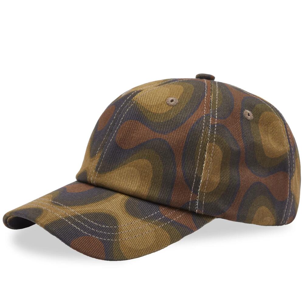 Dries Van Noten Men's Giles Print Cap in Khaki Cover