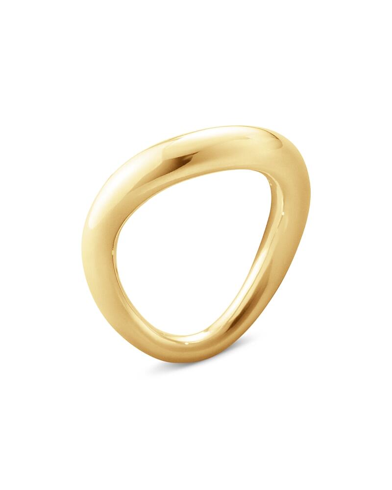 Georg Jensen 18K Yellow Gold Offspring Wavy Band Cover