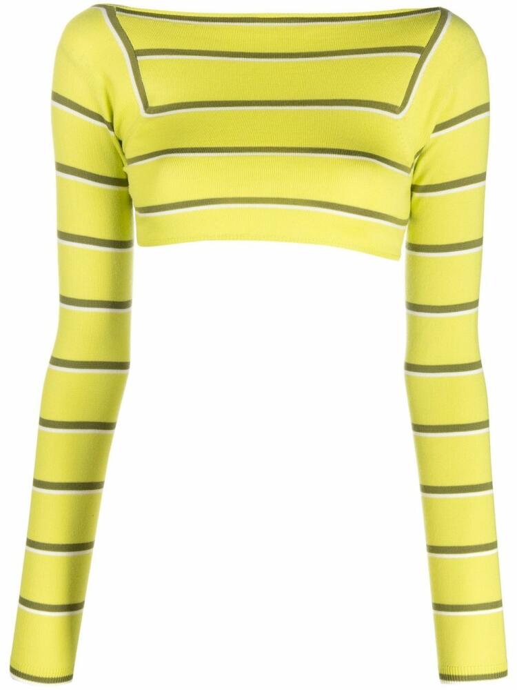 PUCCI striped croped top - Green Cover