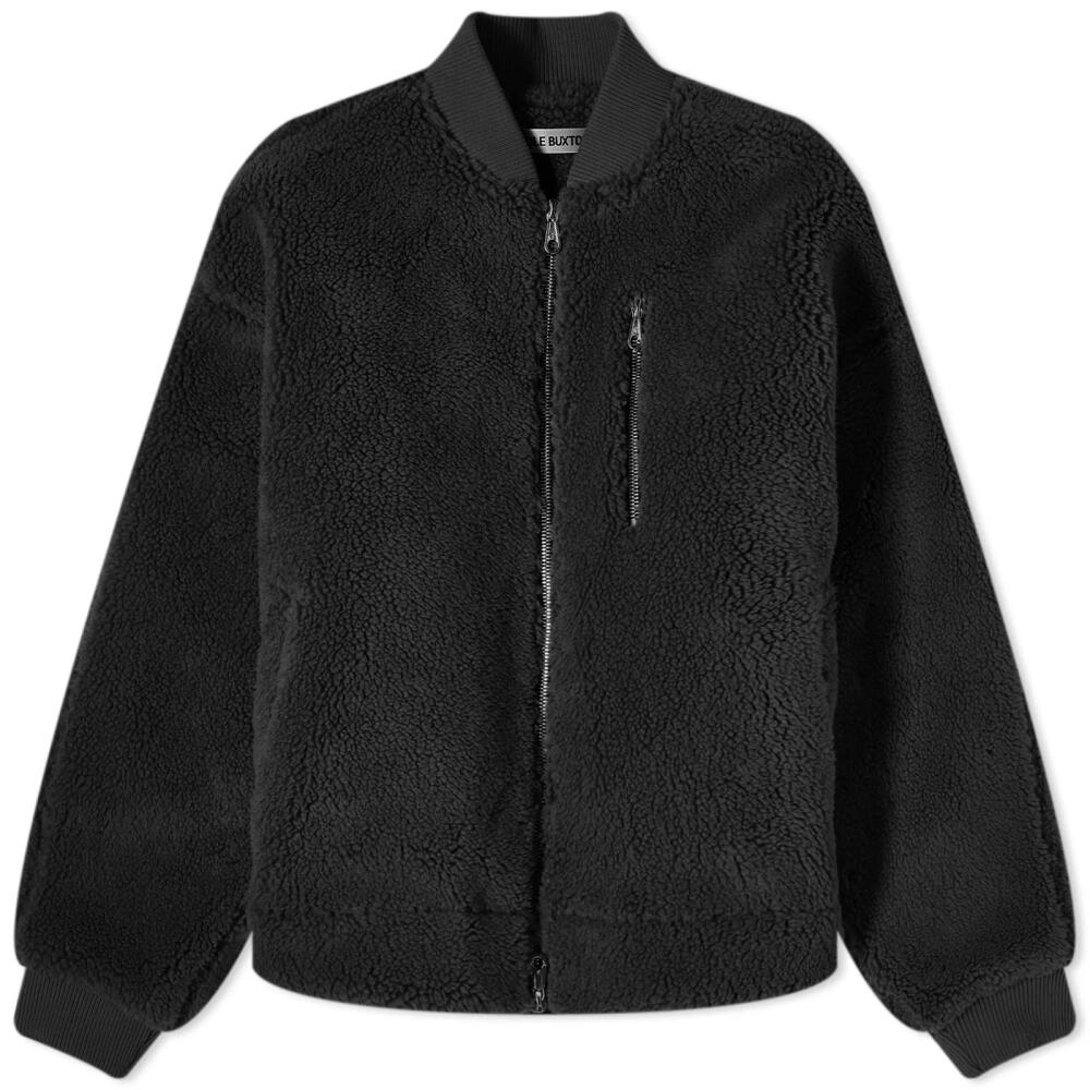 Cole Buxton Men's Fleece Bomber Jacket in Black Cover