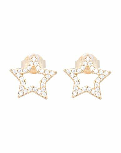 Kurshuni Star Woman Earrings Gold 925/1000 Silver, Cubic zirconia Cover