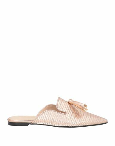 Giulia Neri Woman Mules & Clogs Rose gold Textile fibers Cover