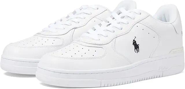 Polo Ralph Lauren Masters CRT (White/White/Black PP) Men's Shoes Cover