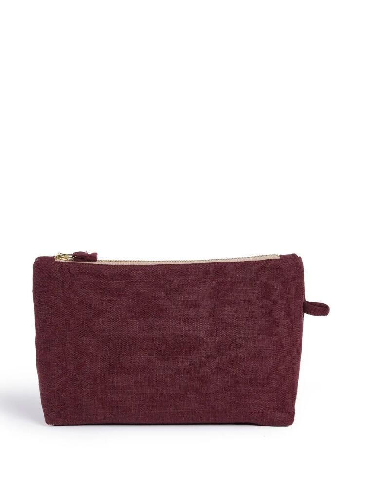 Once Milano linen travel pochette - Red Cover