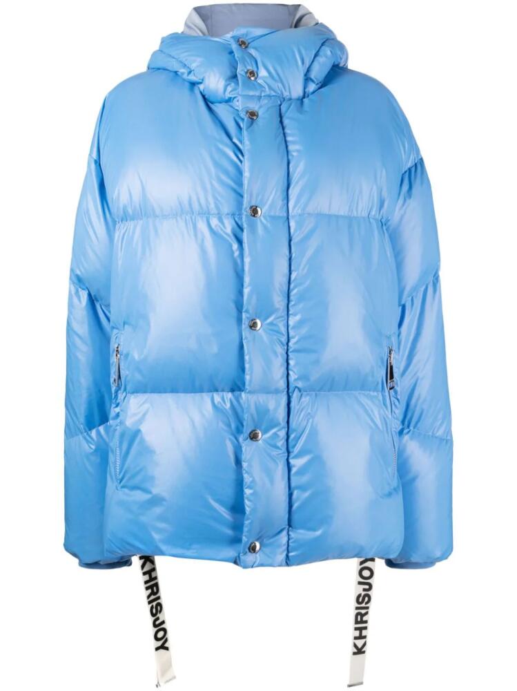 Khrisjoy Khrisman hooded puffer jacket - Blue Cover