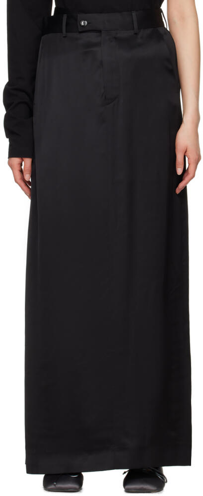 MM6 Maison Margiela Black Wrap Maxi Skirt Cover