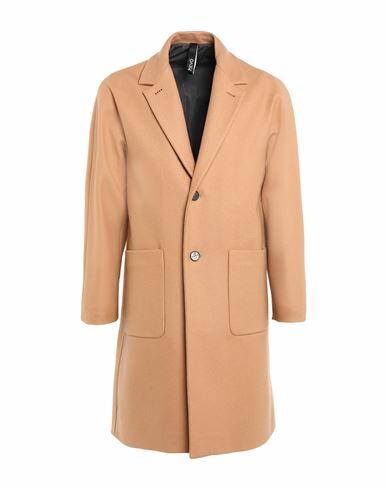 Hevò Man Coat Camel Virgin Wool, Polyamide Cover