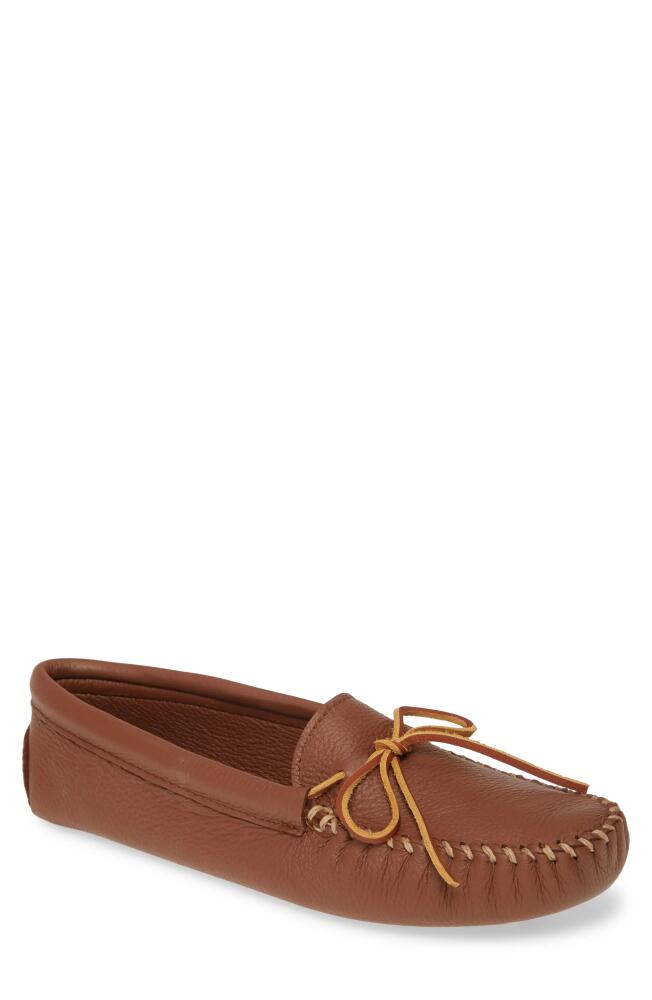 Minnetonka Moccasin in Caramel Leather Cover