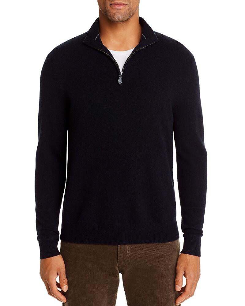 The Men's Store at Bloomingdale's Black Cashmere Half-Zip Sweater - Exclusive Cover