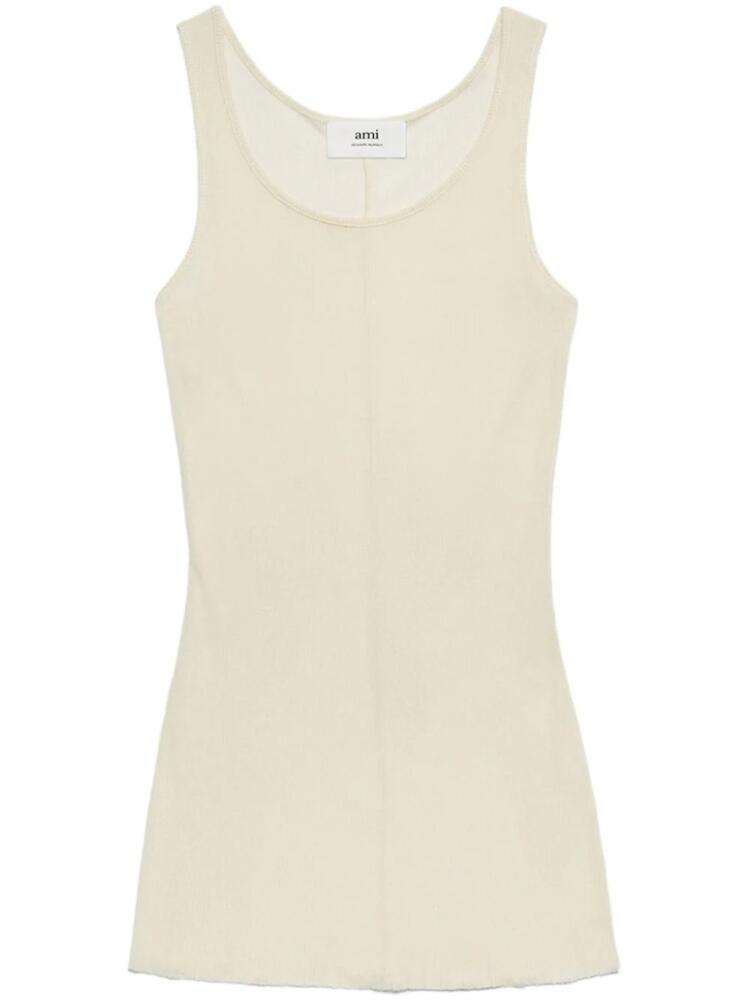 AMI Paris scoop-neck sleeveless tank top - Neutrals Cover