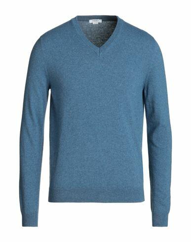 Seventy Sergio Tegon Man Sweater Slate blue Polyamide, Wool, Viscose, Cashmere Cover