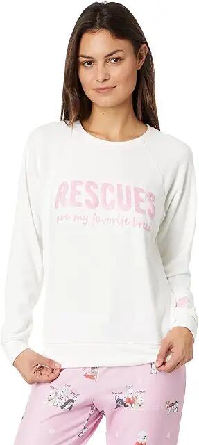 P.J. Salvage Rescues Are My Favorite Breed Pullover (Ivory) Women's Clothing Cover