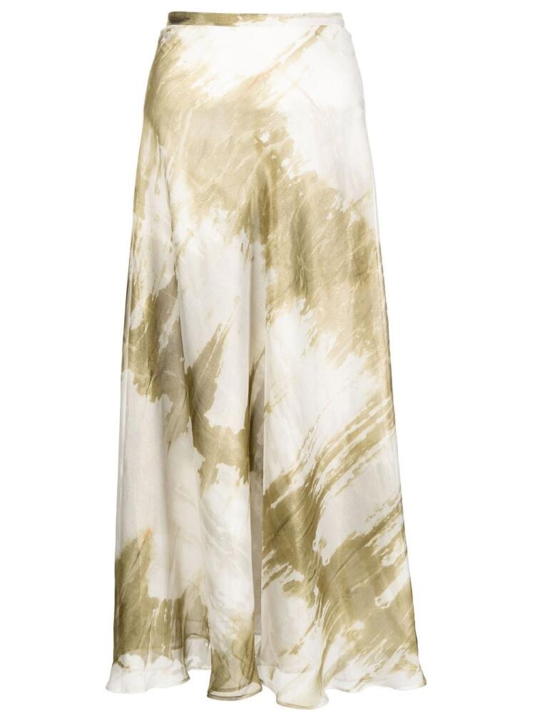 Bambah tie-dye A-line midi skirt - Green Cover