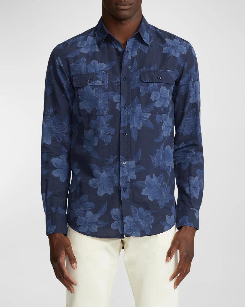 Ralph Lauren Purple Label Men's Hibiscus-Print Sport Shirt Cover