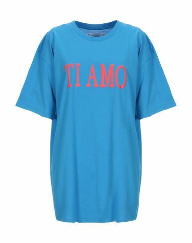 Alberta Ferretti Woman T-shirt Azure Cotton Cover