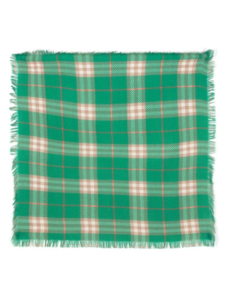 Eric Bompard mini printed twill square scarf - Green Cover