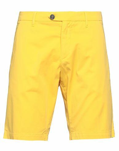 Roÿ Roger's Man Shorts & Bermuda Shorts Yellow Cotton, Elastane Cover