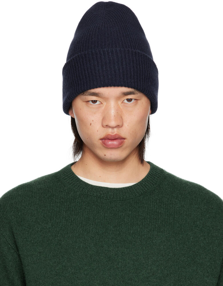 The Elder Statesman Navy Parker Beanie Cover