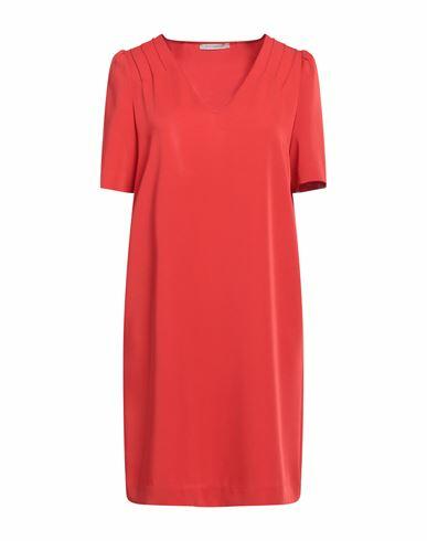 Biancoghiaccio Woman Mini dress Red Polyester, Elastane Cover