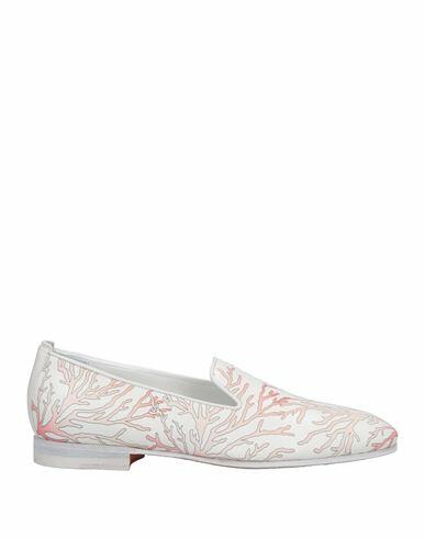 Santoni Woman Loafers White Soft Leather Cover