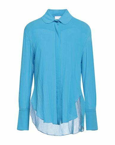 Patou Woman Shirt Azure Cotton Cover