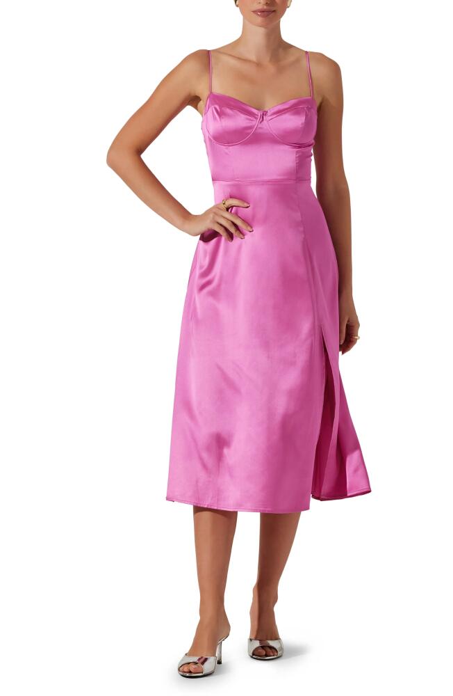 ASTR the Label Bustier Satin Dress in Bubblegum Cover