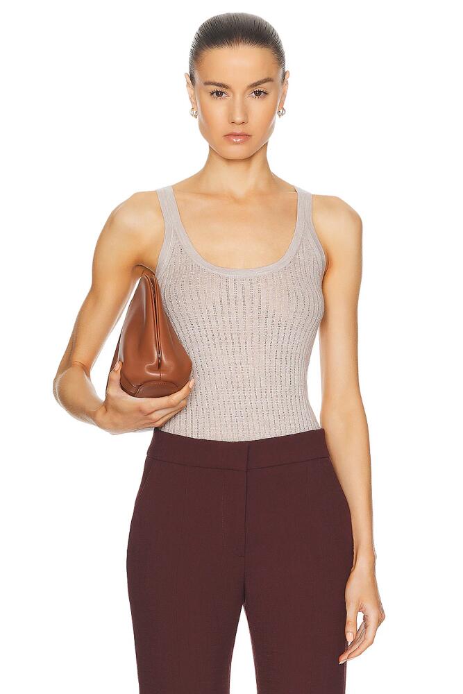 Gabriela Hearst Nevin Pointelle Tank Top in Beige Cover