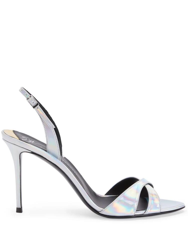 Giuseppe Zanotti Dorotee 90mm iridescent sandals - Silver Cover