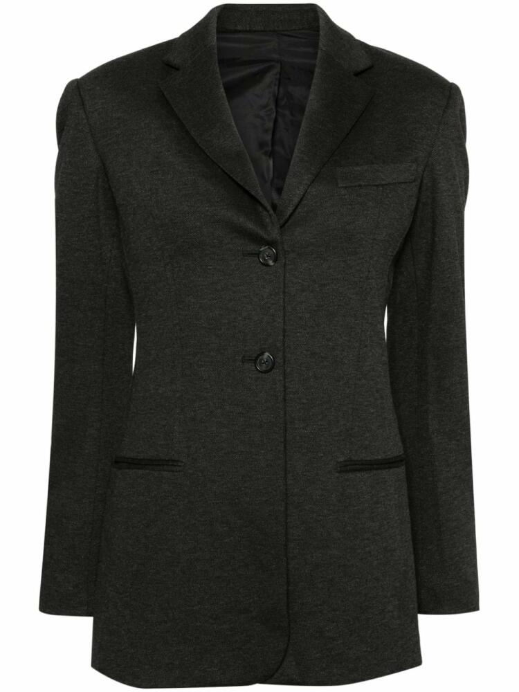 Helmut Lang mélange-effect single-breasted blazer - Black Cover