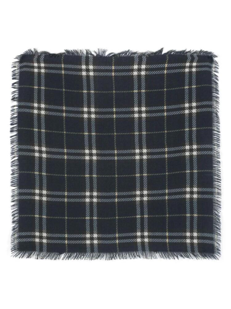 Eric Bompard tartan-check square scarf - Blue Cover