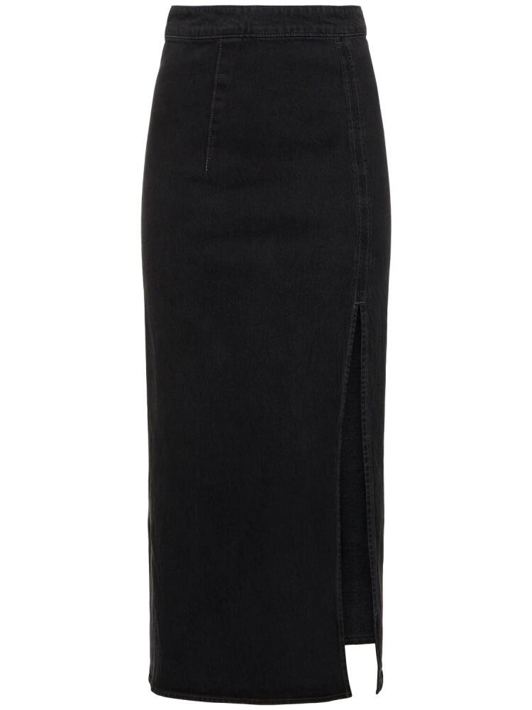 TRIARCHY Ms. Madison High Rise Denim Long Skirt Cover