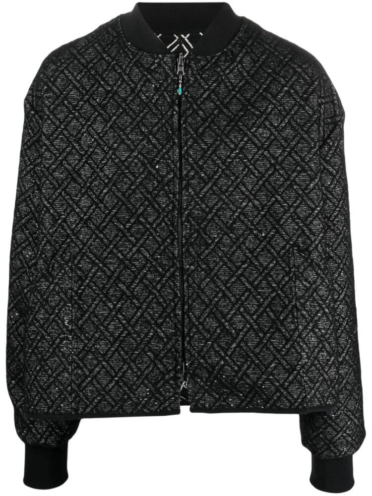 4SDESIGNS panelled-design reversible bomber jacket - Black Cover