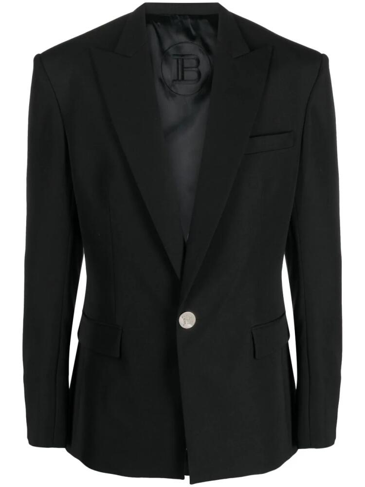 Balmain single-breasted wool blazer - Black Cover