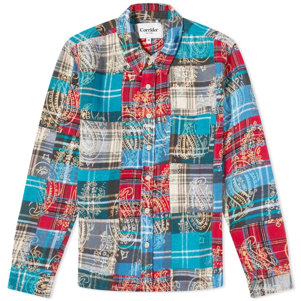 Corridor Men's Paisley Patchwork Shirt in Multi Cover