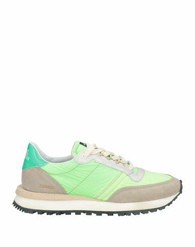 Hidnander Man Sneakers Light green Leather, Textile fibers Cover